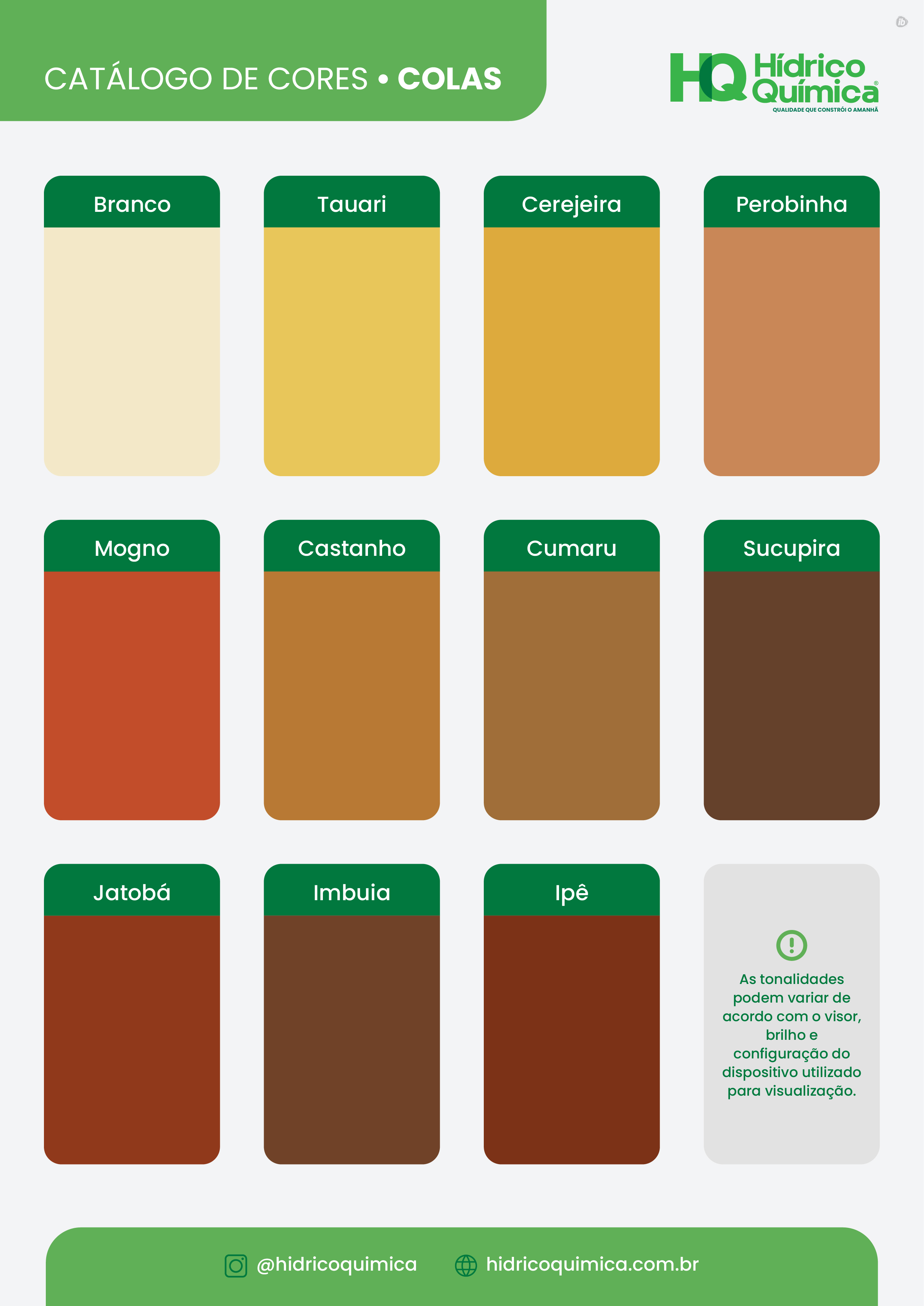 Catálogo de cores — FabCol Super Rodapé